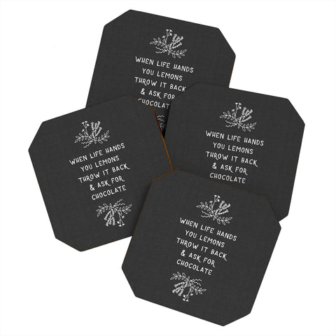Orara Studio When Life Gives You Lemons Coaster Set