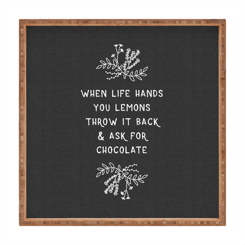 Orara Studio When Life Gives You Lemons Square Tray