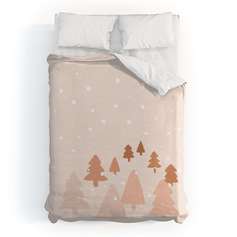 Orara Studio Winter Forest Landscape Duvet Cover