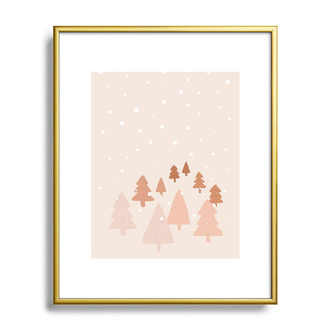 Orara Studio Winter Forest Landscape Metal Framed Art Print
