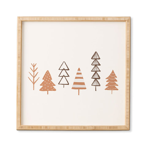 Orara Studio Winter Trees Illustration Framed Wall Art