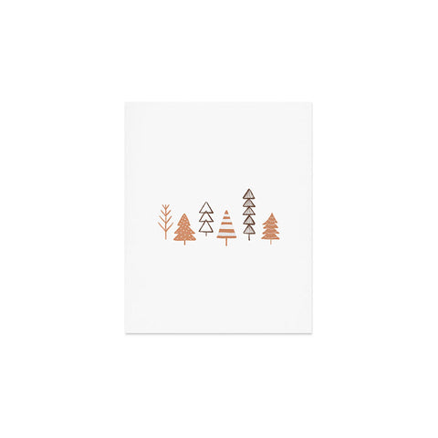 Orara Studio Winter Trees Illustration Art Print
