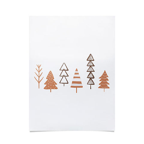 Orara Studio Winter Trees Illustration Poster