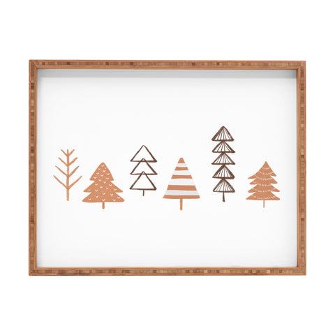 Orara Studio Winter Trees Illustration Rectangular Tray