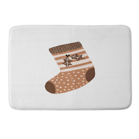 Orara Studio Xmas Stocking Memory Foam Bath Mat