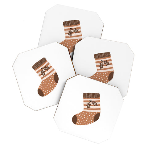 Orara Studio Xmas Stocking Coaster Set