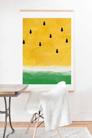Orara Studio Yellow Watermelon Painting Art Print And Hanger