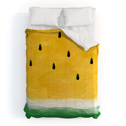 Orara Studio Yellow Watermelon Painting Comforter