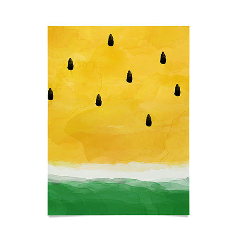 Orara Studio Yellow Watermelon Painting Poster