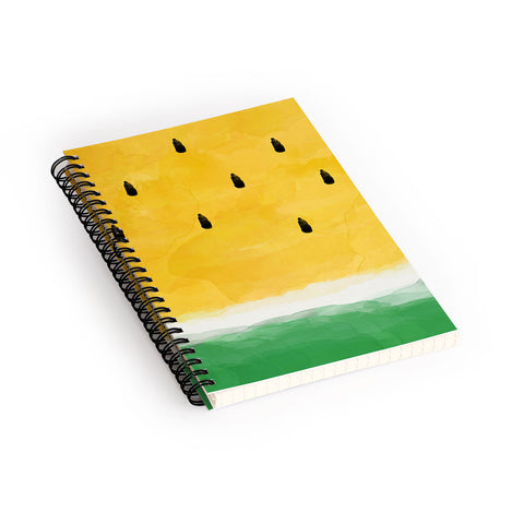 Orara Studio Yellow Watermelon Painting Spiral Notebook
