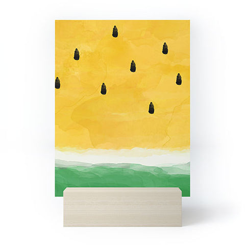 Orara Studio Yellow Watermelon Painting Mini Art Print