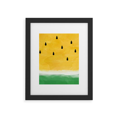 Orara Studio Yellow Watermelon Painting Framed Art Print