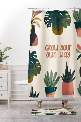 Oris Eddu Grow your own way Shower Curtain And Mat