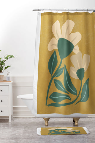 Oris Eddu Happy Flowers I Shower Curtain And Mat