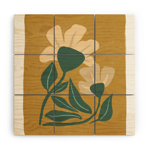 Oris Eddu Happy Flowers I Wood Wall Mural