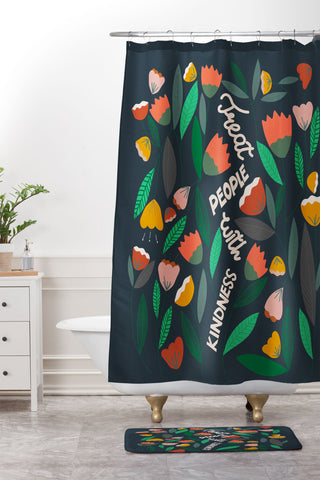 Oris Eddu Kindness Shower Curtain And Mat