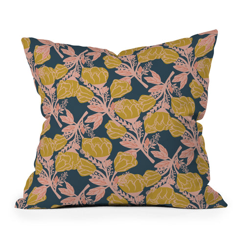 Oris Eddu Magnolia Bloom Throw Pillow
