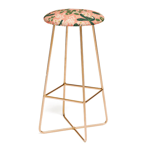 Oris Eddu Poppy Pine pink Bar Stool
