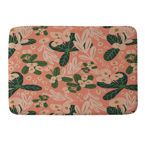 Oris Eddu Poppy Pine pink Memory Foam Bath Mat