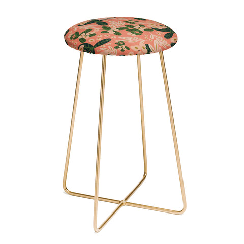 Oris Eddu Poppy Pine pink Counter Stool