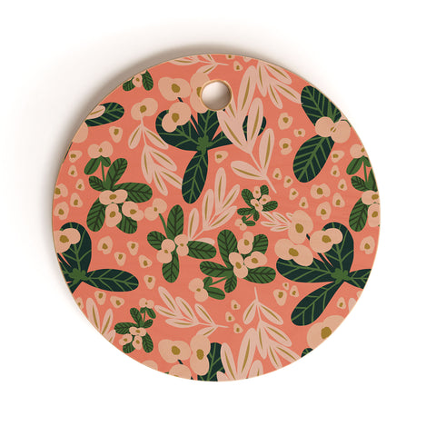 Oris Eddu Poppy Pine pink Cutting Board Round
