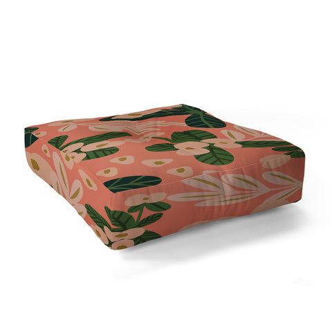 Oris Eddu Poppy Pine pink Floor Pillow Square