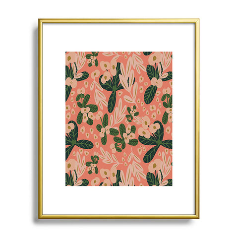 Oris Eddu Poppy Pine pink Metal Framed Art Print