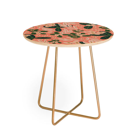 Oris Eddu Poppy Pine pink Round Side Table
