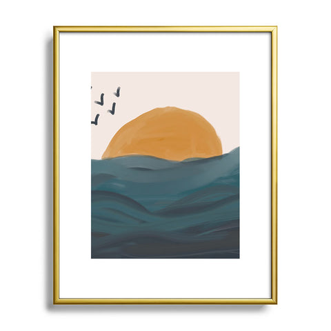Oris Eddu Smooth Wave Metal Framed Art Print
