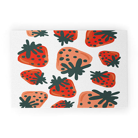 Oris Eddu Strawberry Lush II Welcome Mat
