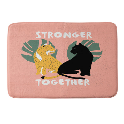 Oris Eddu Stronger Together Pink Memory Foam Bath Mat