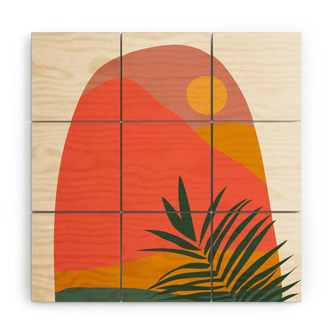 Oris Eddu Tropical Landscape Wood Wall Mural