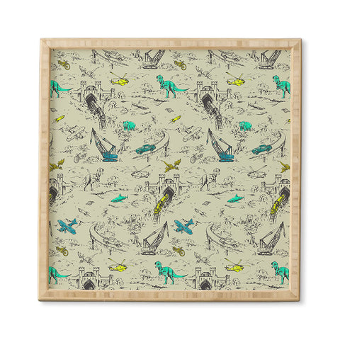 Pattern State Adventure Toile Framed Wall Art