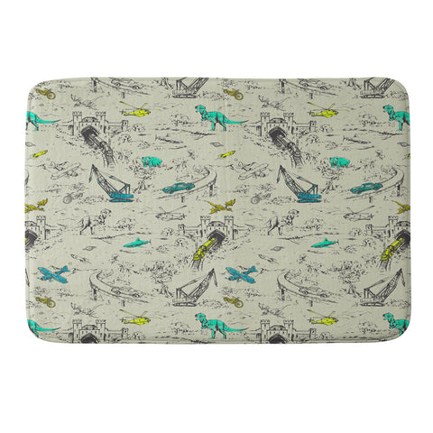 Pattern State Adventure Toile Memory Foam Bath Mat