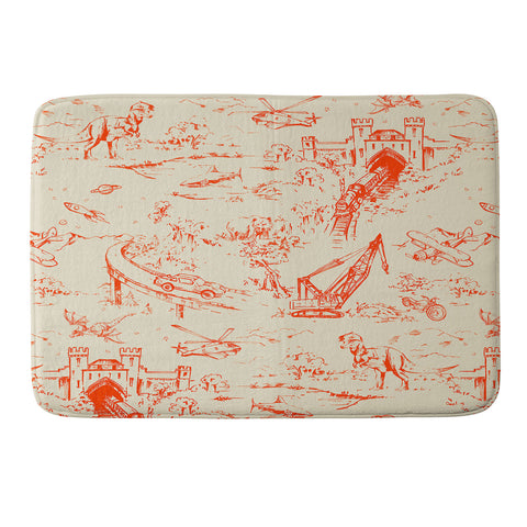 Pattern State Adventure Toile Dawn Memory Foam Bath Mat