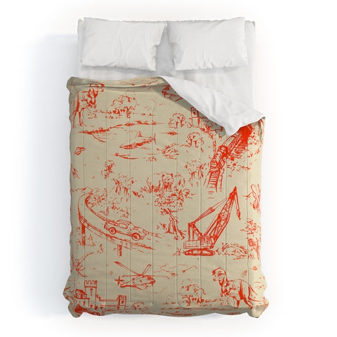 Pattern State Adventure Toile Dawn Comforter