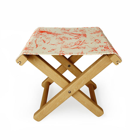 Pattern State Adventure Toile Dawn Folding Stool