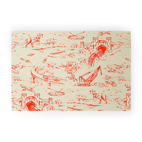 Pattern State Adventure Toile Dawn Welcome Mat