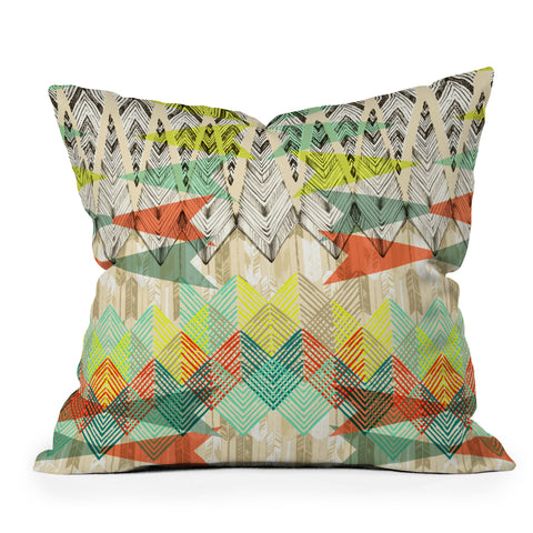 Pattern State Arrow Dawn Throw Pillow