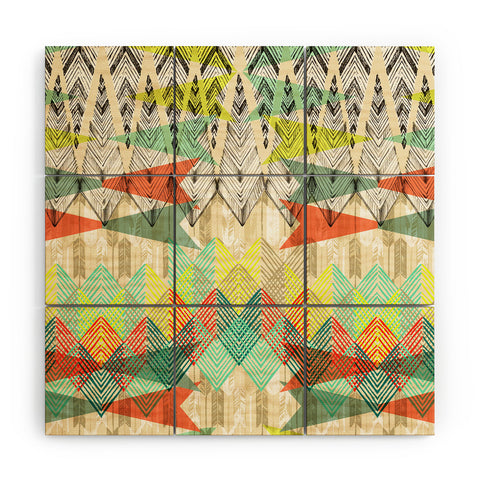 Pattern State Arrow Dawn Wood Wall Mural