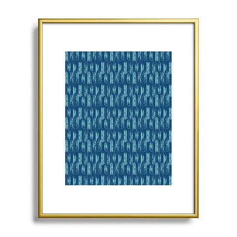 Pattern State Arrow Indigo Metal Framed Art Print