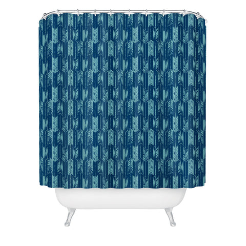 Pattern State Arrow Indigo Shower Curtain