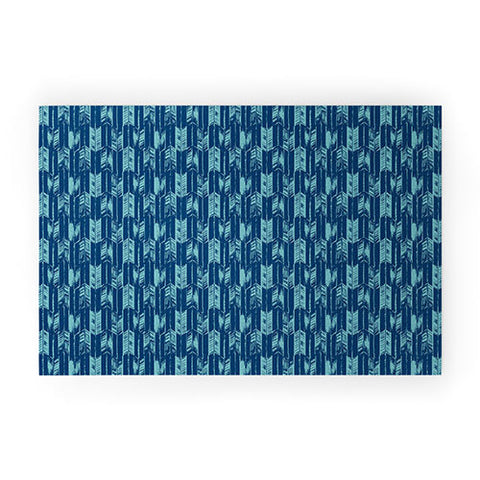 Pattern State Arrow Indigo Welcome Mat