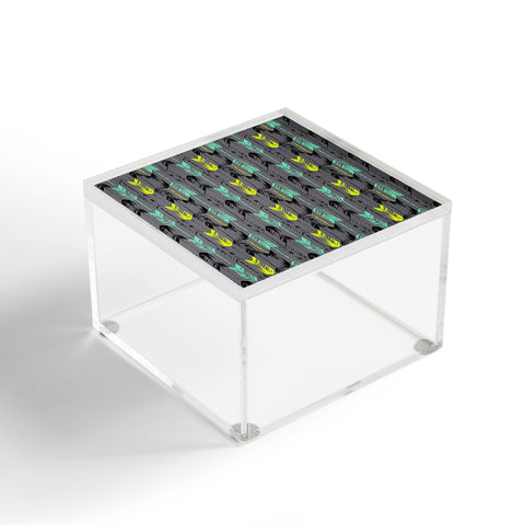 Pattern State Arrow Line Spearmint Acrylic Box