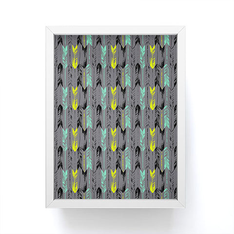 Pattern State Arrow Line Spearmint Framed Mini Art Print