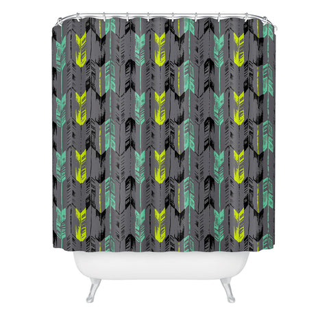 Pattern State Arrow Line Spearmint Shower Curtain