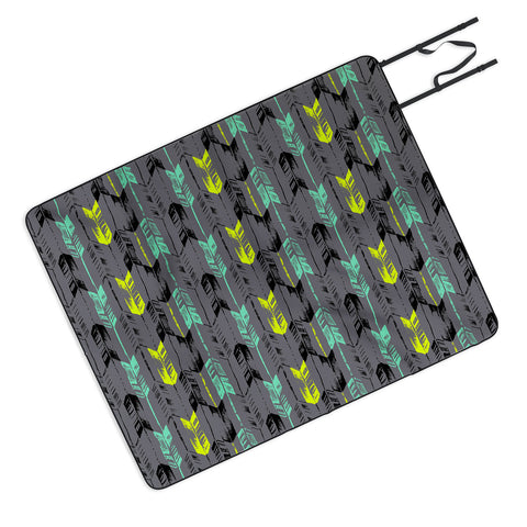 Pattern State Arrow Line Spearmint Picnic Blanket