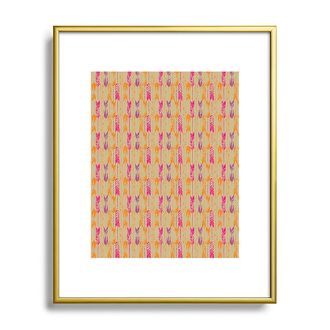 Pattern State Arrow Line Tang Metal Framed Art Print
