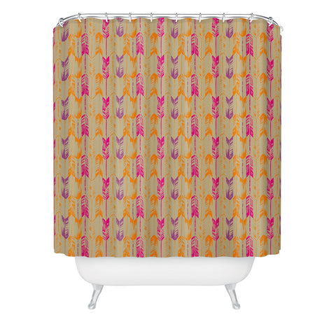 Pattern State Arrow Line Tang Shower Curtain