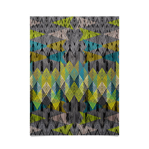 Pattern State Arrow Night Poster